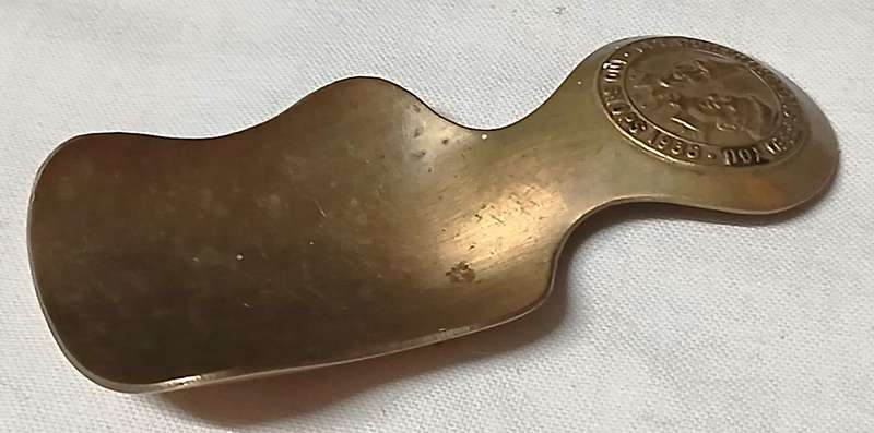 Rare Vintage 1938 Worthington's 'Sam & Pete' Brass Tea Caddy Spoon