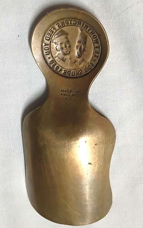 Rare Vintage 1938 Worthington's 'Sam & Pete' Brass Tea Caddy Spoon