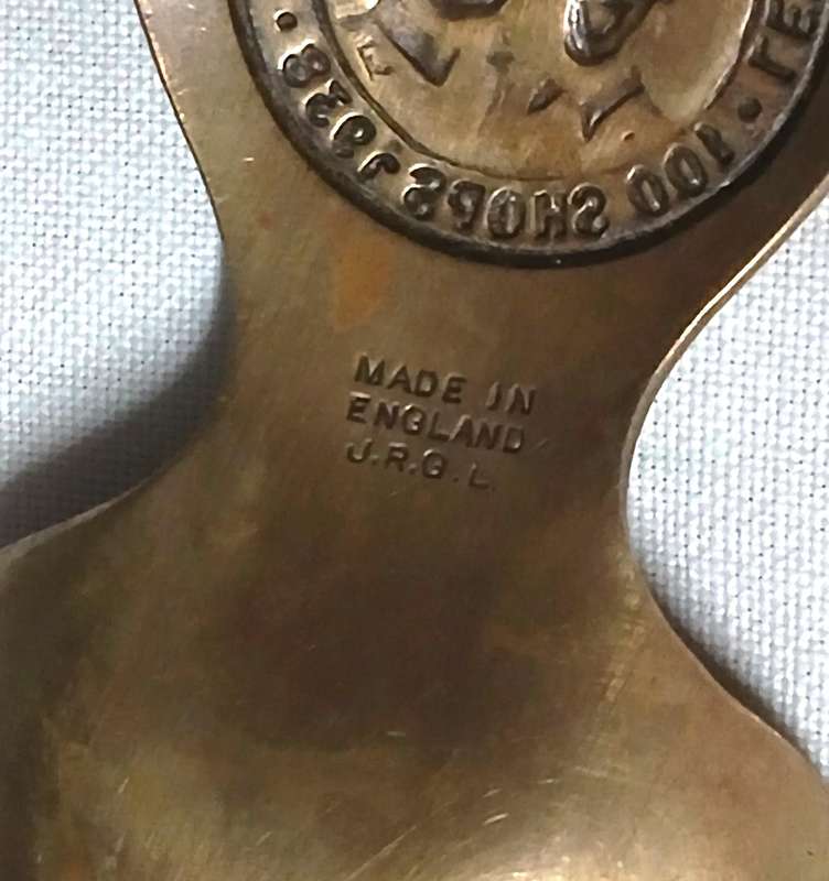 Rare Vintage 1938 Worthington's 'Sam & Pete' Brass Tea Caddy Spoon