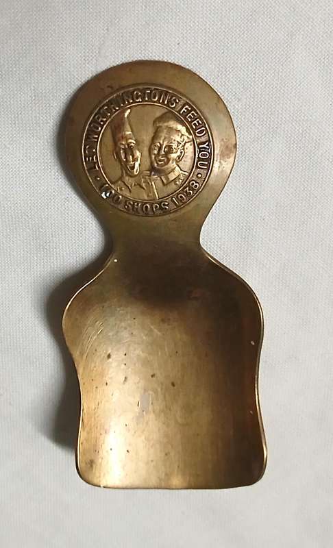 Rare Vintage 1938 Worthington's 'Sam & Pete' Brass Tea Caddy Spoon