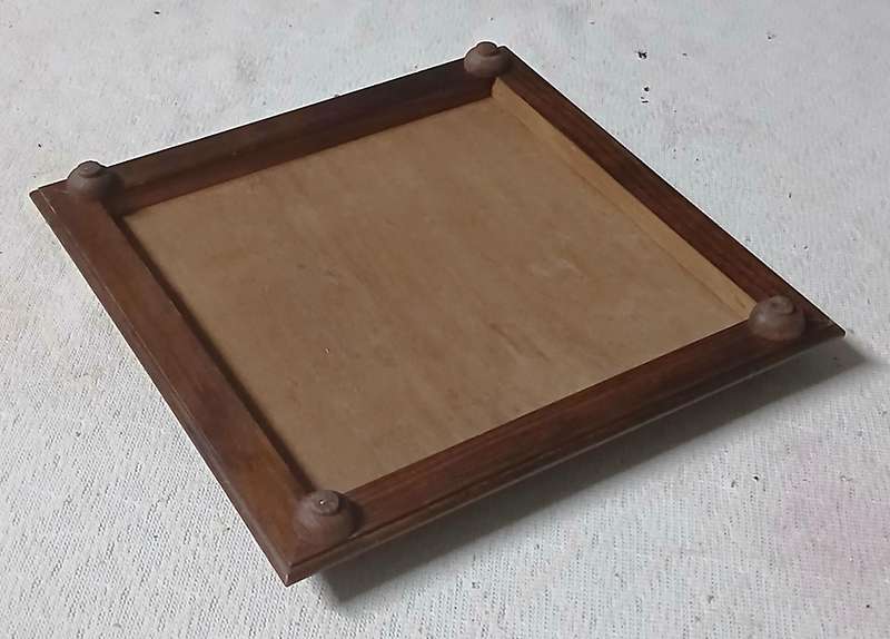 Charming Vintage French Faience Tile Pot Stand from the 1940s