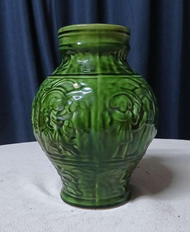 Charming Vintage German/Austrian Folk Art Embossed Ceramic Jug / Pitcher