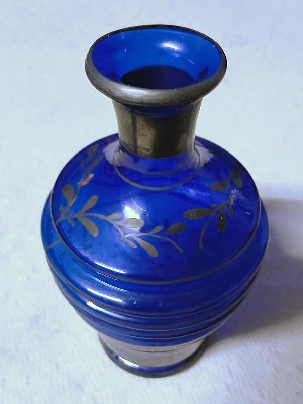 Exquisite Vintage Venetian Cobalt Blue Gilded Decanter  A Jewel for Your Collection