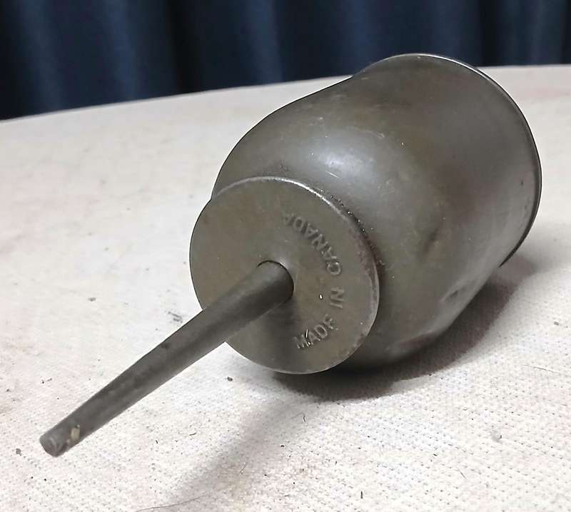 Vintage "Made in Canada" Metal Oil Can  Rustic Industrial Charm for Collectors