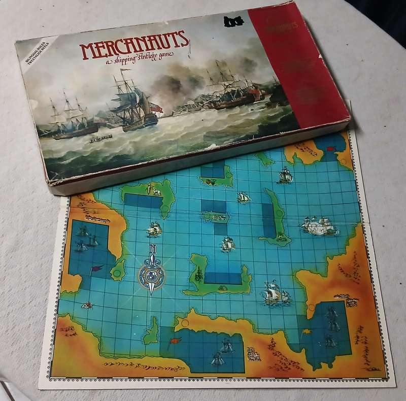 Vintage Mercanauts: A Classic Shipping Strategy Board Game c1970