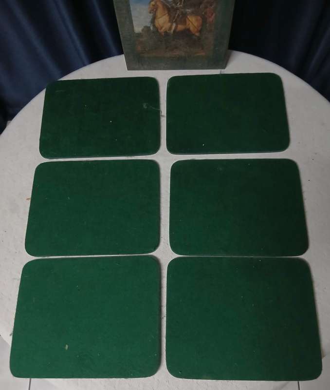 Exquisite Handcrafted Vintage-Style Tablemat Set with Matching Box
