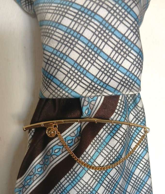 Vintage Gold-Tone Stratton Imitation Fishing Rod Tie Clip - Made in England