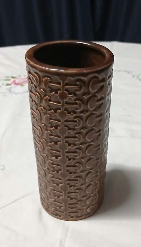 Vintage Mid-Century Modern Ceramic Tube Vase by Crescent - Model 11