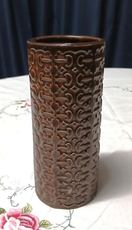 Vintage Mid-Century Modern Ceramic Tube Vase by Crescent - Model 11