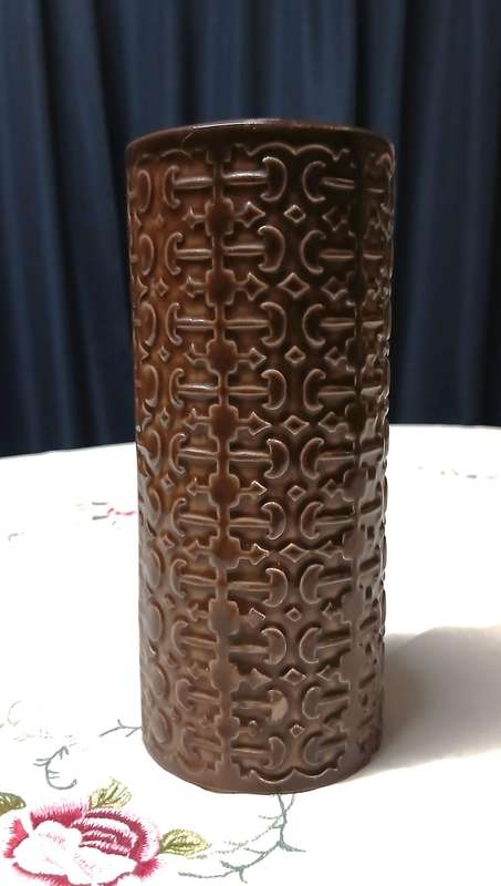 Vintage Mid-Century Modern Ceramic Tube Vase by Crescent - Model 11