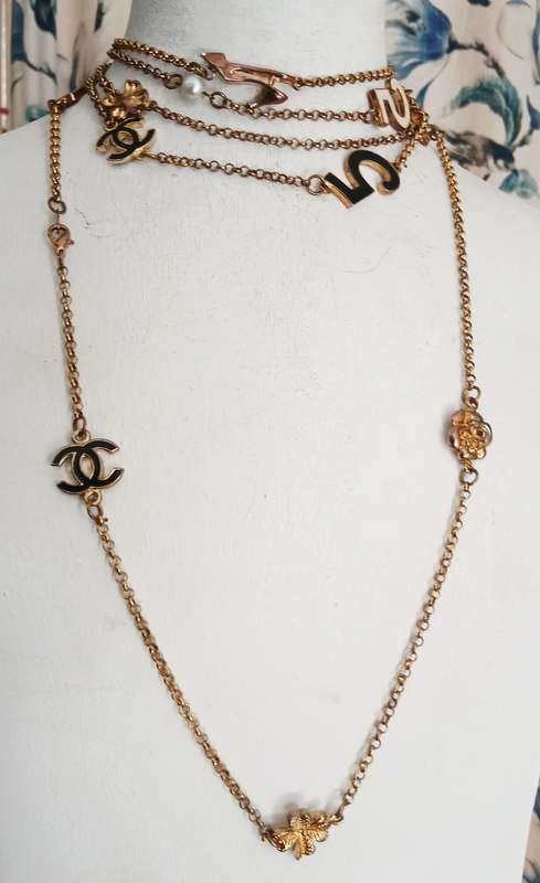 Coco Chanel Inspired Sautoir Necklace with Iconic Charms & Versatile Length