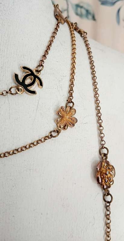 Coco Chanel Inspired Sautoir Necklace with Iconic Charms & Versatile Length