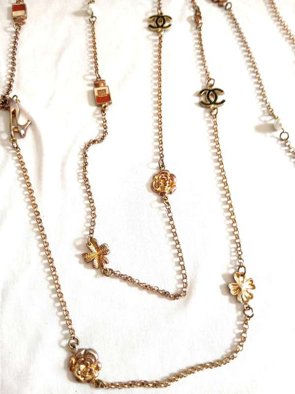 Coco Chanel Inspired Sautoir Necklace with Iconic Charms & Versatile Length