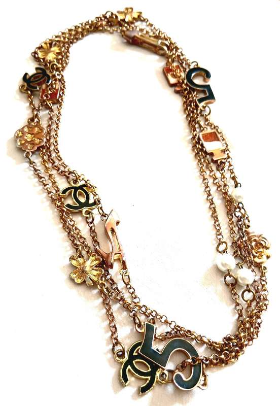 Coco Chanel Inspired Sautoir Necklace with Iconic Charms & Versatile Length