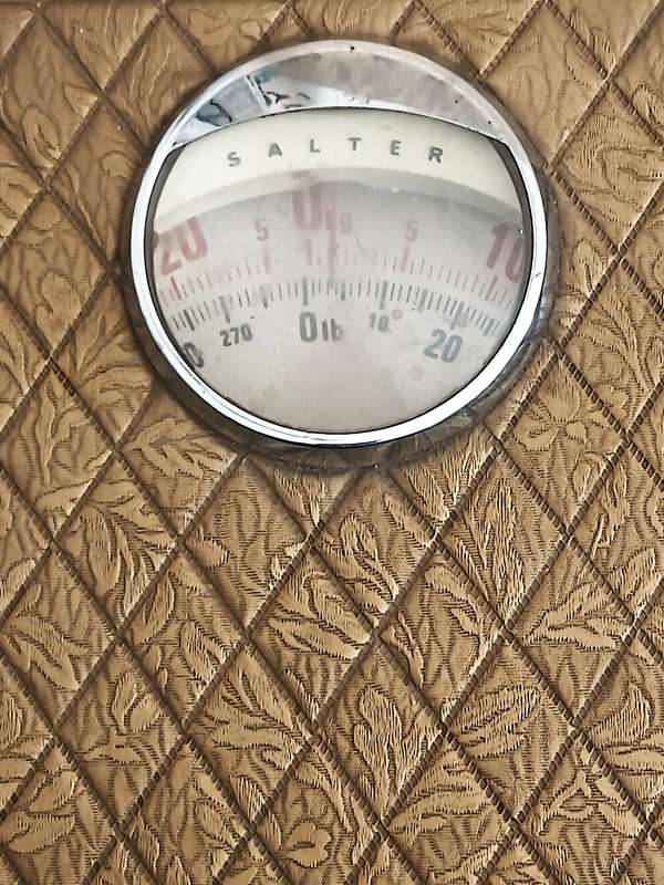 Vintage Salter Bathroom Scale - Retro Gold Design, Working Condition