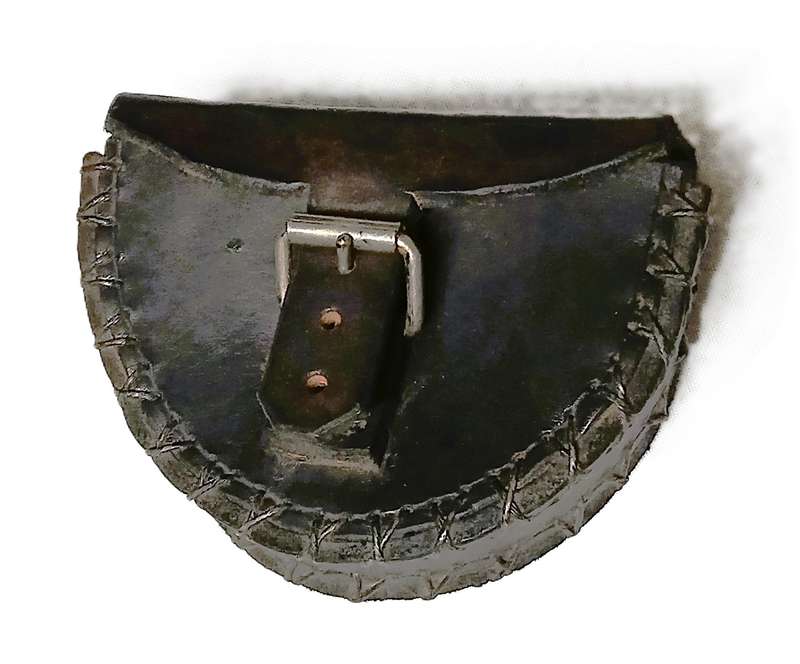 Vintage Handcrafted Leather Half-Moon Pouch