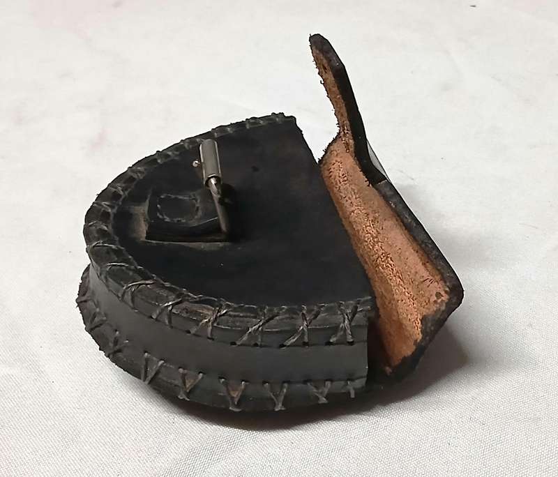 Vintage Handcrafted Leather Half-Moon Pouch