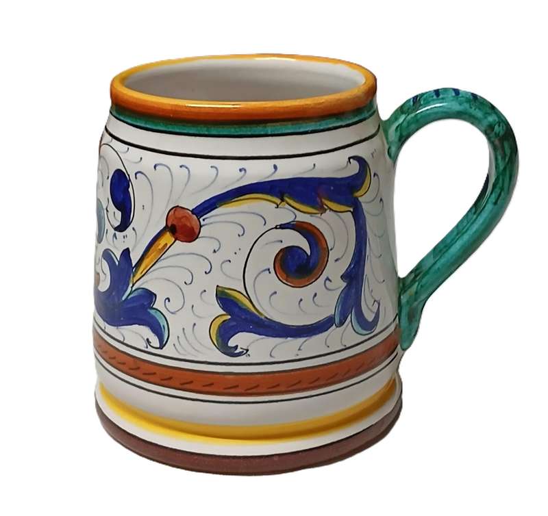 Authentic Vintage Hand-Painted Deruta Majolica Mug