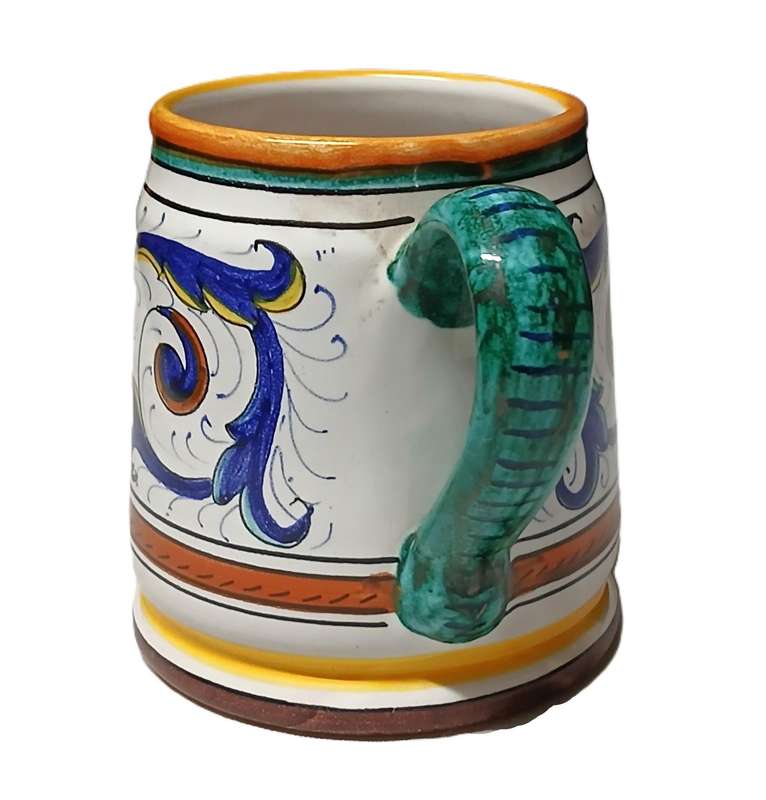 Authentic Vintage Hand-Painted Deruta Majolica Mug