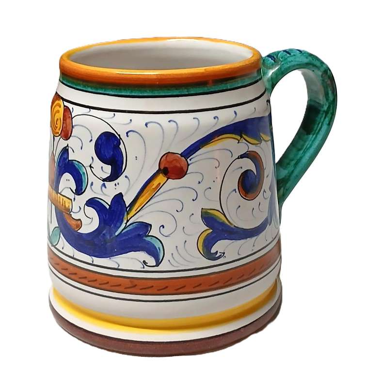 Authentic Vintage Hand-Painted Deruta Majolica Mug
