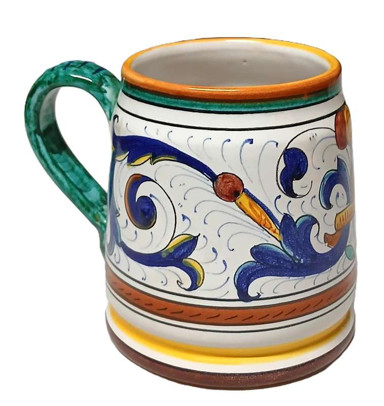 Authentic Vintage Hand-Painted Deruta Majolica Mug