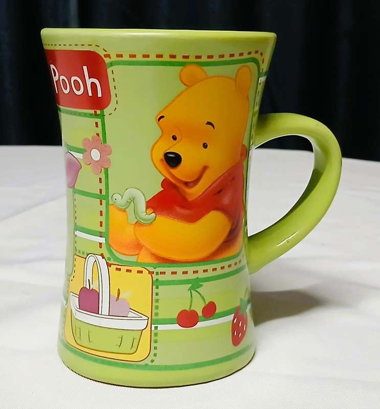 Contemporary Disney Winnie the Pooh Mug | Stor Madrid Collectible | Piglet, Eeyore & Picnic Motif