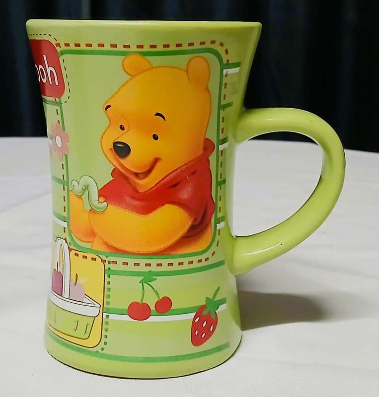 Contemporary Disney Winnie the Pooh Mug | Stor Madrid Collectible | Piglet, Eeyore & Picnic Motif