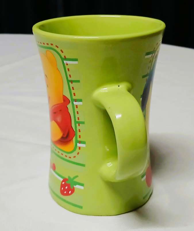 Contemporary Disney Winnie the Pooh Mug | Stor Madrid Collectible | Piglet, Eeyore & Picnic Motif