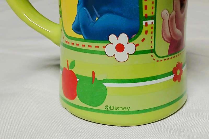Contemporary Disney Winnie the Pooh Mug | Stor Madrid Collectible | Piglet, Eeyore & Picnic Motif
