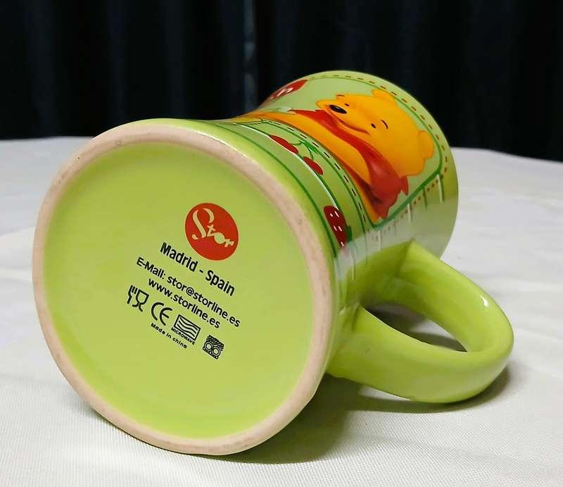 Contemporary Disney Winnie the Pooh Mug | Stor Madrid Collectible | Piglet, Eeyore & Picnic Motif