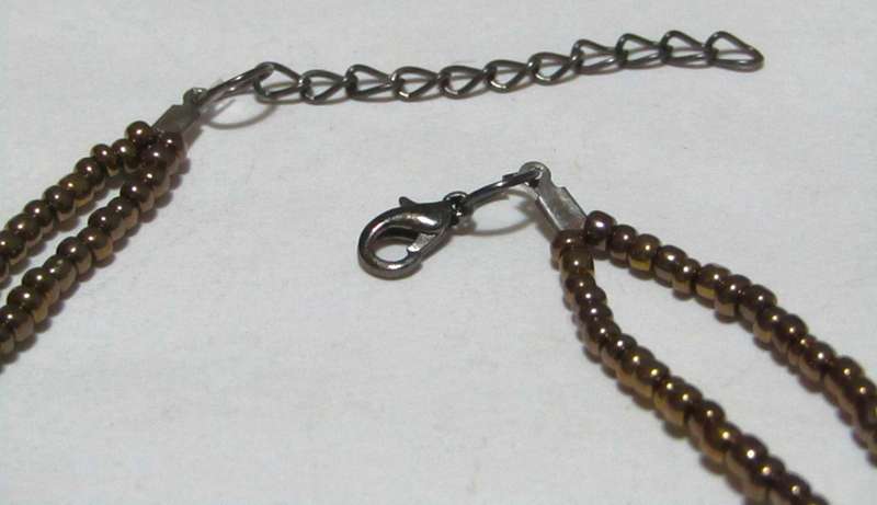 Vintage Hand-Made Antique Brass-Tone and Turquoise Pendant Necklace