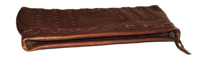 Vintage 1950s Brown Leather Clutch