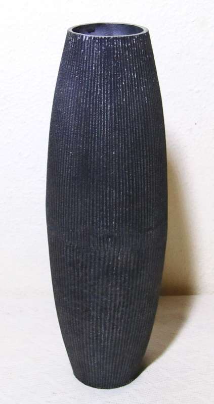 Contemporary Charcoal Ceramic Vase