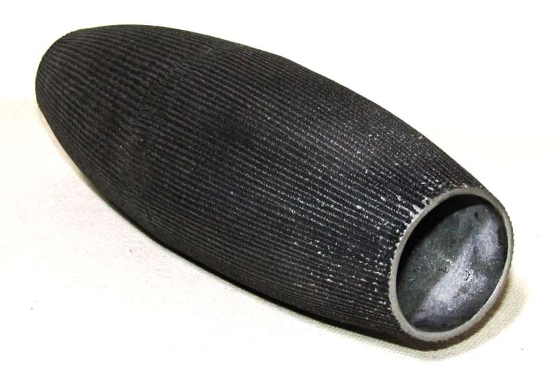 Contemporary Charcoal Ceramic Vase