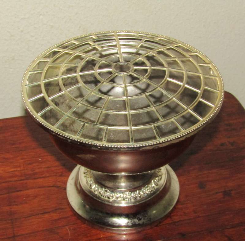 Vintage IANTHE of England Silver Plated Candlestick Holders and Silver Plated Rose Bowl