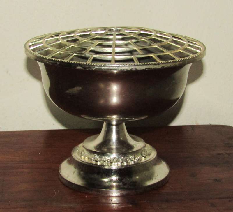 Vintage IANTHE of England Silver Plated Candlestick Holders and Silver Plated Rose Bowl