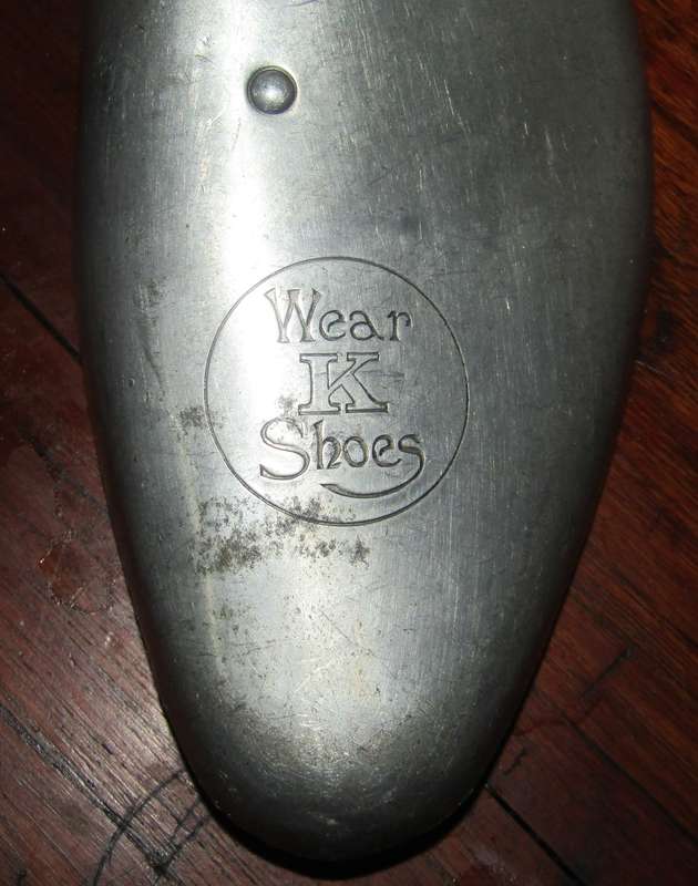 Pair of Vintage Wear K Shoes 9X10 M Aluminum Shoe Stretchers - Made in England, Patent 244387