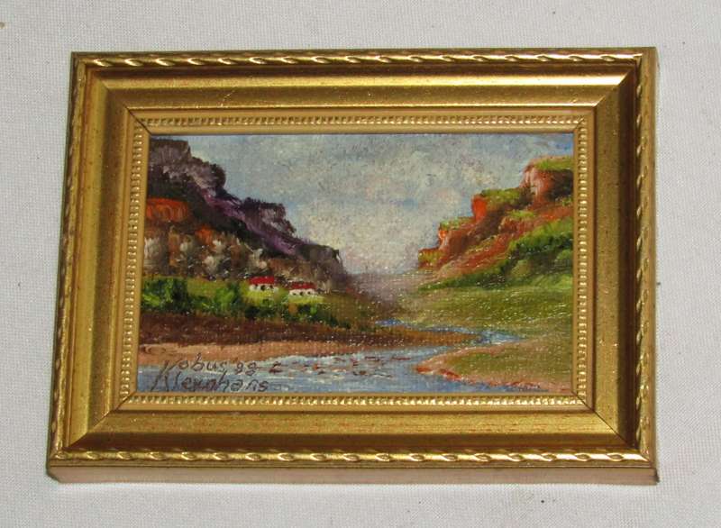 Framed Miniature Landscapes  in Oil Signed Kobus Kleynhans '98