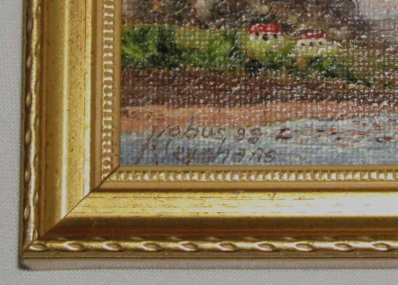 Framed Miniature Landscapes  in Oil Signed Kobus Kleynhans '98