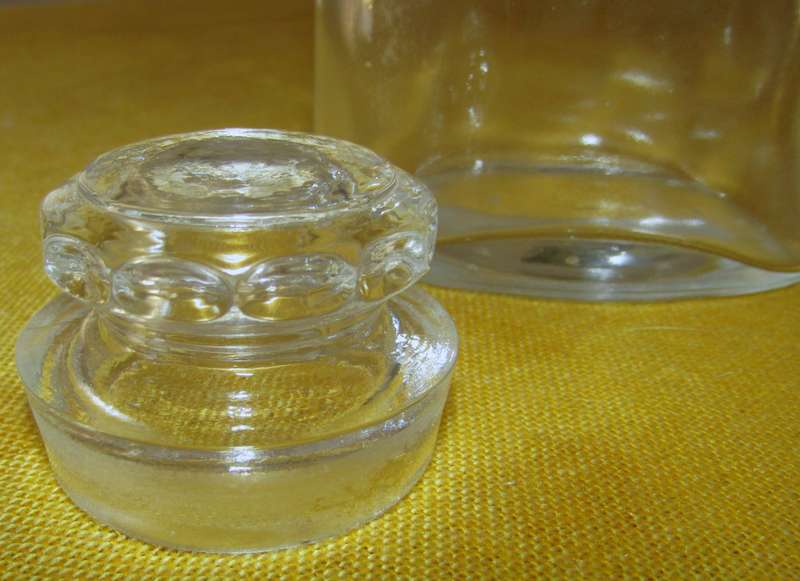 Set of 12 Antique Clear Glass Apothecary Jars with Glass Stoppers (Pre-1930)