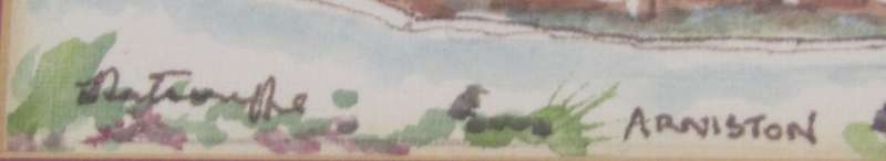 Pair of Framed Miniature South African Landscapes  Signed & Titled "Old Docks CT" and "Arniston"