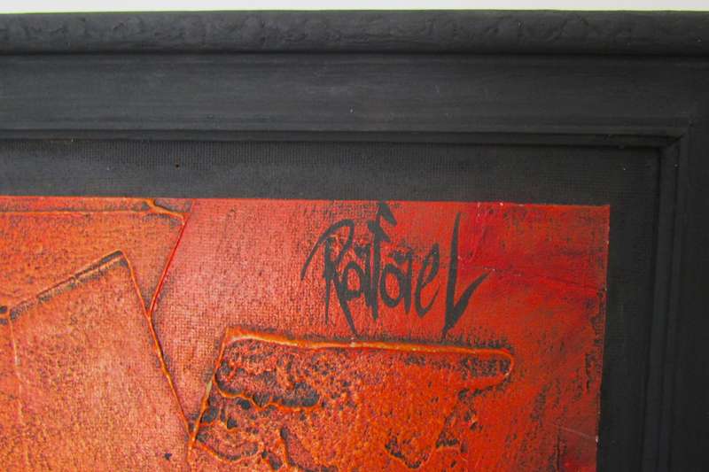 Original Oil on Board of an African Sunset signed Rafael