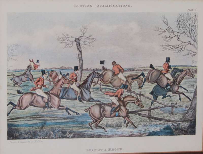 Set of 4 Framed Antique Prints from the Hunting Qualifications Series, Drawn and Engraved by H Alken