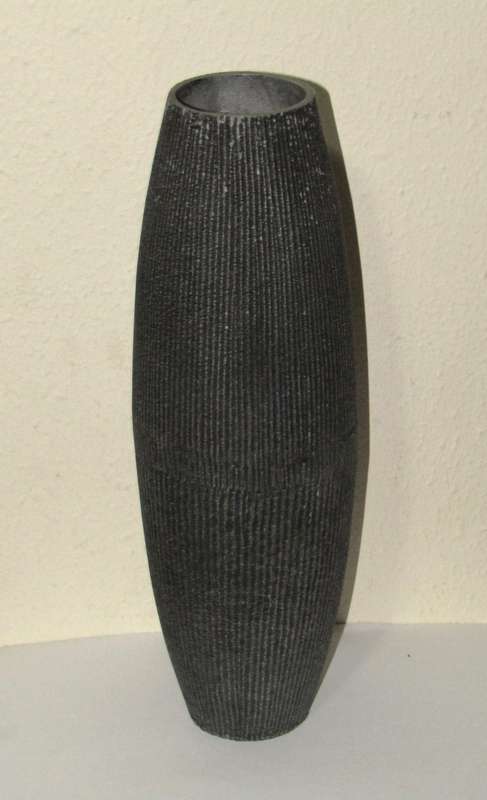 Contemporary Charcoal Ceramic Vase
