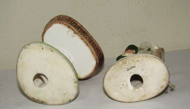 Pair of Vintage Ceramic Kitchen Elves by Enesco, Japan