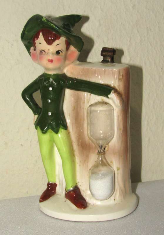 Pair of Vintage Ceramic Kitchen Elves by Enesco, Japan