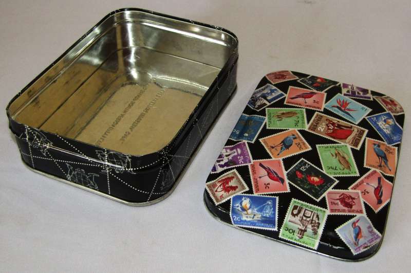 Vintage Edward Sharp South African Postage Stamps Tin  Collectible Africana