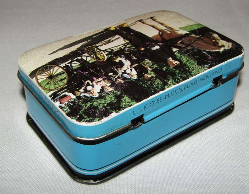 Small Vintage LJ Jooste, Middelburg Holland Roomboter Babbelaar 135g Tin