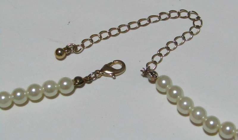 Vintage Gold-Tone Diamante and Faux Pearl Statement Bib Necklace