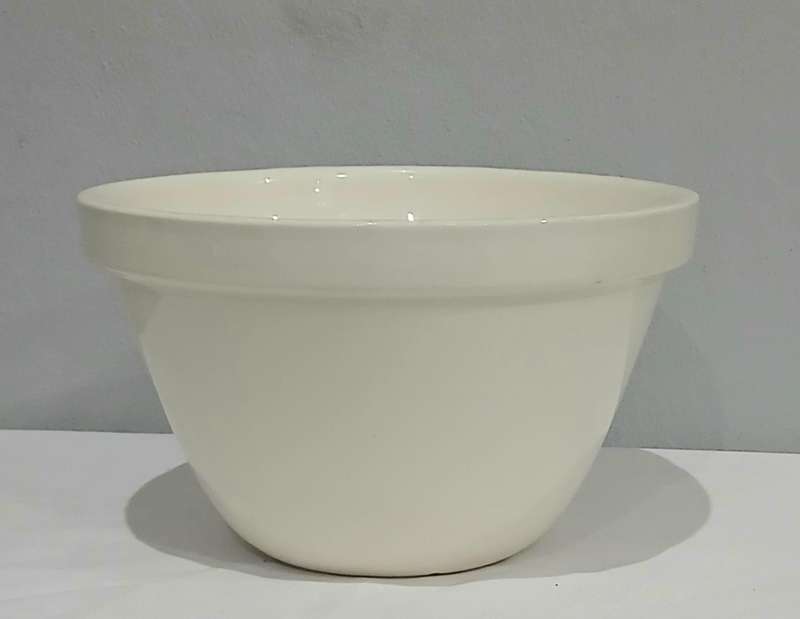 Vintage Burleigh Ware Ironstone Pudding Bowl | Cream Glazed Stoneware | Made in England | c.1940s50